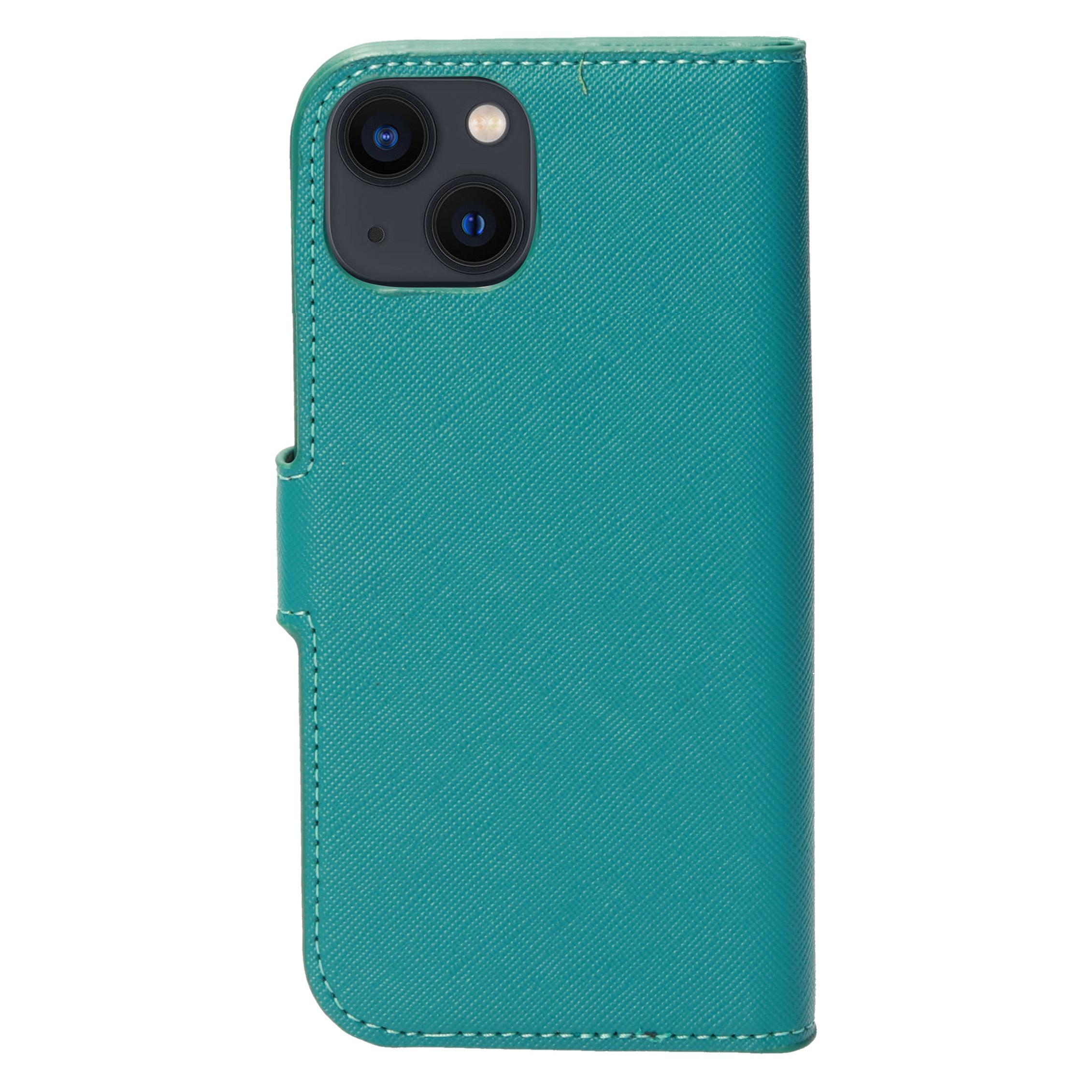 Mobiparts Saffiano Wallet Case Apple iPhone 13 Turquoise (Apple iPhone 13) (MP-118649)