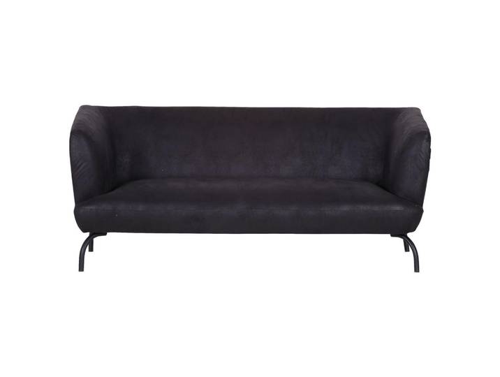 3-Sitzer Sofa, Braun & Anthrazit, 185x79x85 cm, Textil, Used Look, Landhaus, CARRYHOME