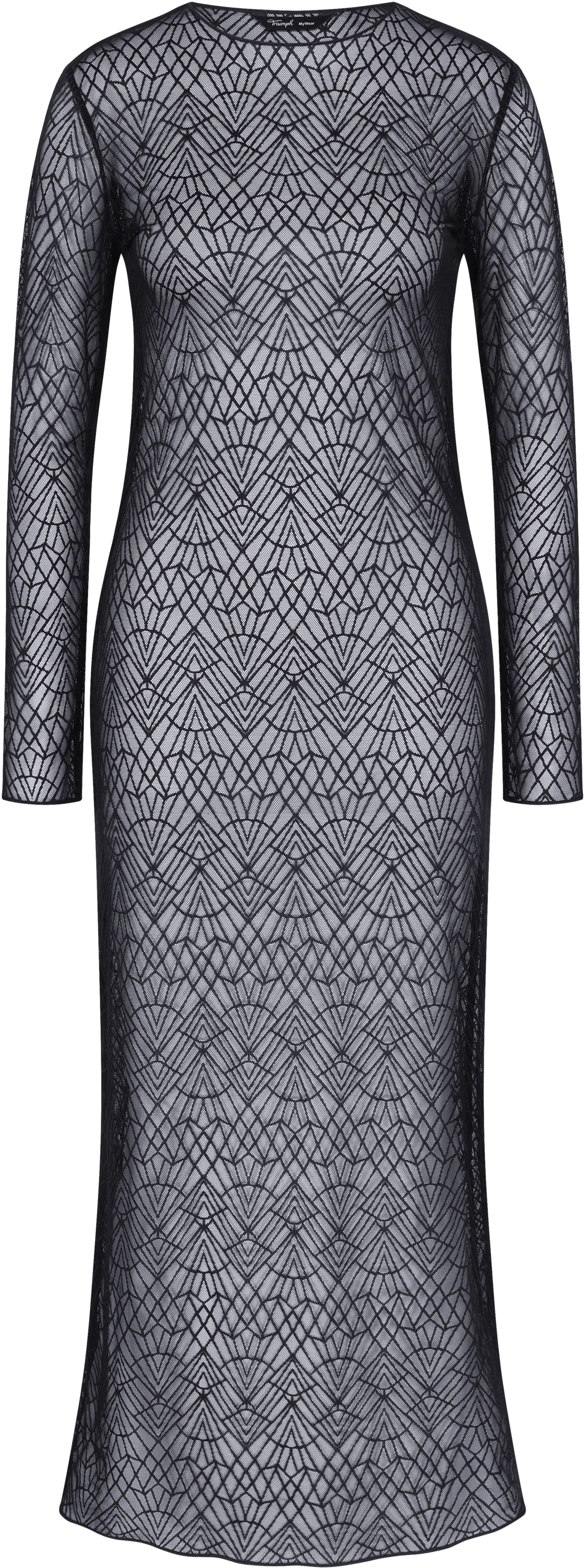 Nachthemd TRIUMPH "A Weekend to Remember Dress", Damen, Gr. 38, N-Gr, Spitze, schwarz, Spitze, Obermaterial: 95% Polyamid, 5% Elasthan, Kleider Nachthemd, weiche und sinnlich schwarz 38, N-Gr, Spitze