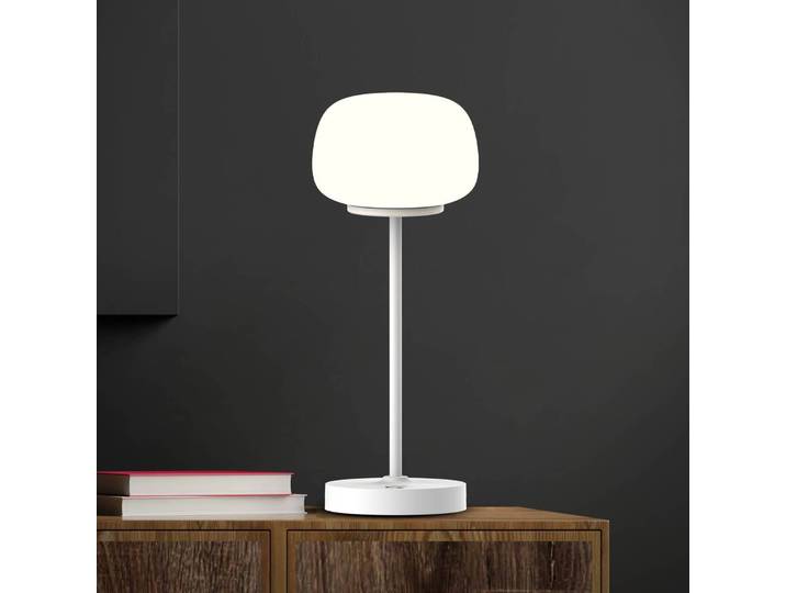 Näve LED Tischlampe Pina, dimmbar, weiß / opal, für Wohn- / Esszimmer, Metall, Modern, LED Tischlampe