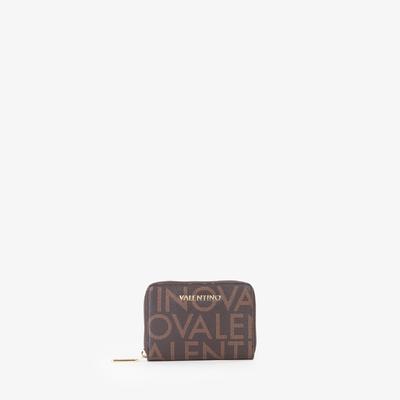 Geldbörse VALENTINO BAGS "REGINA RE", Damen, braun (moro, naturale), Lederimitat, Kleinlederwaren
