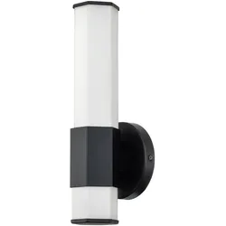 Elstead Lighting, Gartenbeleuchtung, Facet LED Wandleuchte Mattes Schwarz Opal geätzt IP44 (1080 lm, IP44)