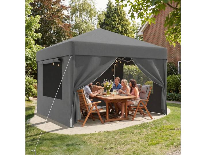 Pavillon de jardin neuf avec fenêtre en bâche imperméable et moustiquaire UPF 50+ pour camping et fêtes