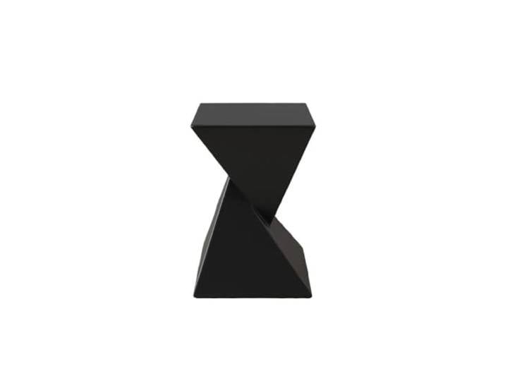 NIUHUAHUI Teetisch, Kleiner Beistelltisch aus Zement, minimalistisches Design, for drinnen und draußen, Balkon, Garten, Café, Wohnzimmer(Black)