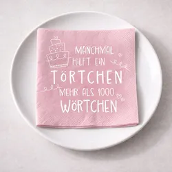 Serviette Törtchen rosa