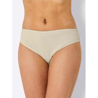 Slip, Damen, Gr. 44, 3 Stk., rot (steingrau, sand, bordeaux), 100% Baumwolle, Unterhosen Slip