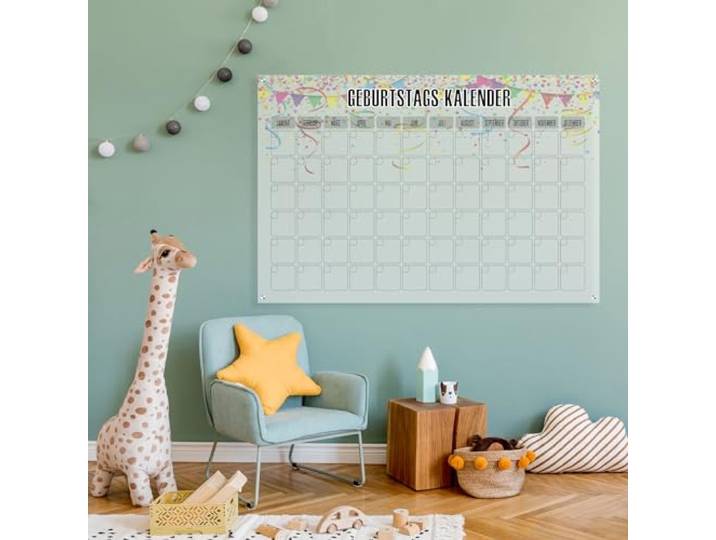 Queence Acrylglas Wochenplaner abwischbar 90x60 cm Wochenplan transparent Geburtstags-Kalender Familienplaner Notizen Wandkalender Monatskalender (PLAN04)