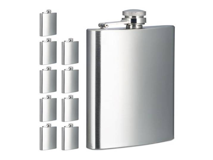 Relaxdays Flachmann 10er Set 200ml