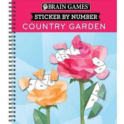 Brain Games - Sticker by Number: Country Garden (13 Images to Sticker), Taschenbuch von Publications International Ltd,New Seasons,Brain Games,