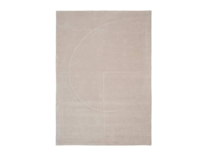 Linie Design Lineal Poem Wollteppich Beige, 250 x 350cm