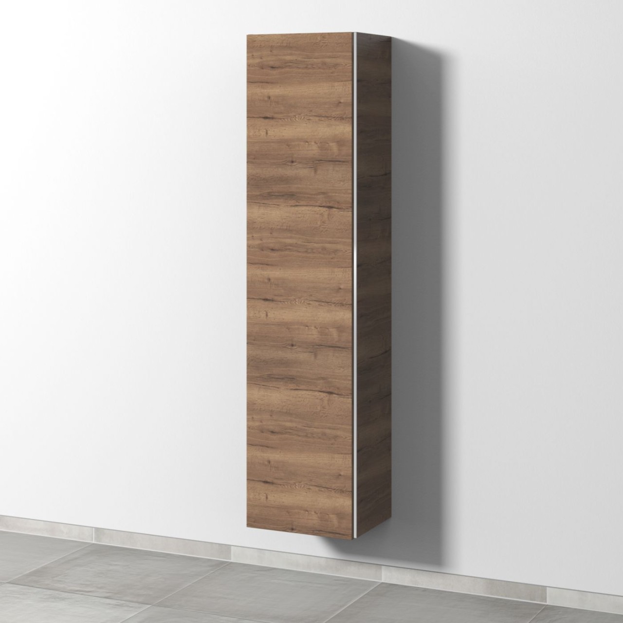 Sanipa 3way Hochschrank mit 1 Tür, Eiche-Tabak BR11050