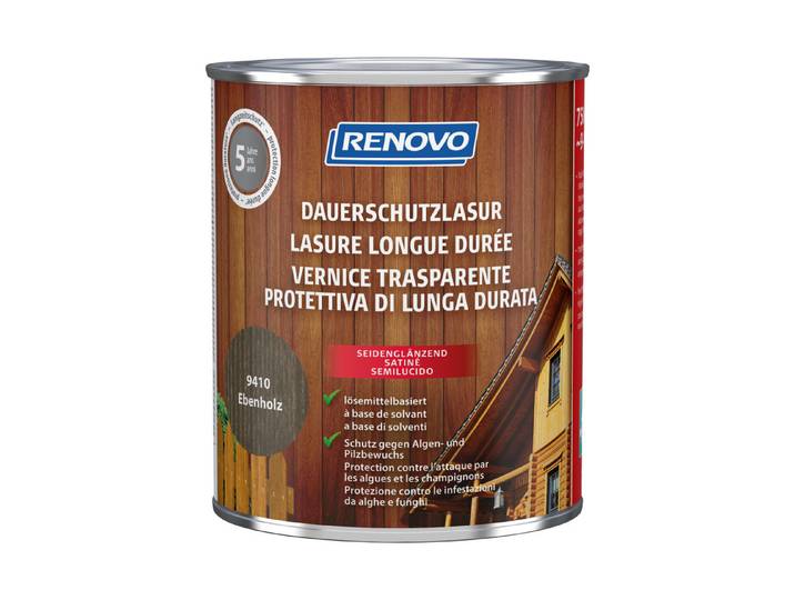 Renovo Dauerschutzlasur Ebenholz 0.75 l Seidenglanz