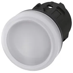 Siemens Leuchtmelder 22mm rund weiss Linse glatt