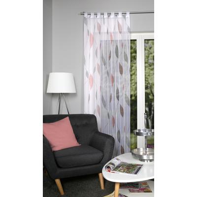 Vorhang HOME WOHNIDEEN "PAOLO" Gr. 3, weiß, B:140cm H:225cm, Voile, Polyester, Gardinen, Schlaufenschal PAOLO bedruckt