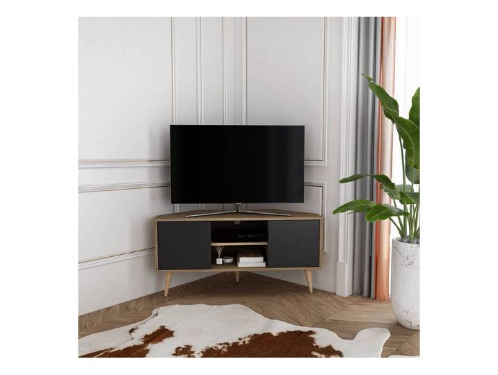 Decorotika Lowboard Decorotika Lesson TV-Lowboard 120cm mit Kabelmanagement Walnuss