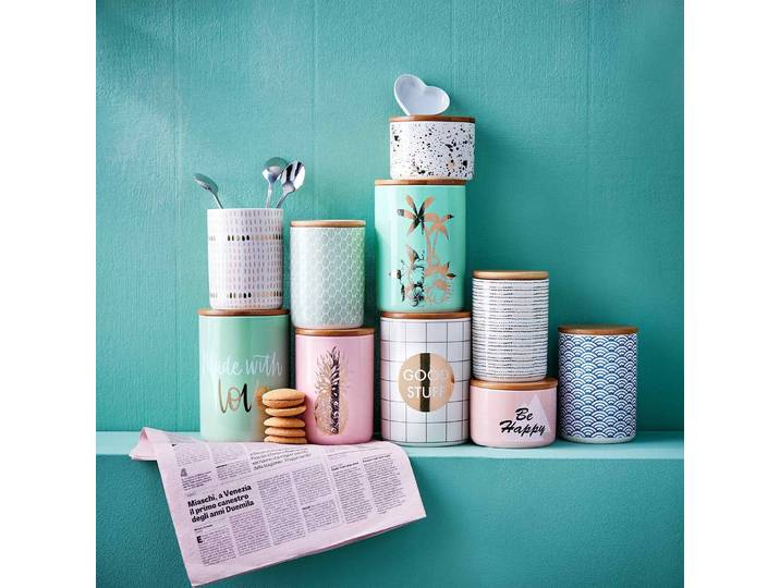 Boîte de rangement ,feuilles M Ø 10cm Vert/Vert