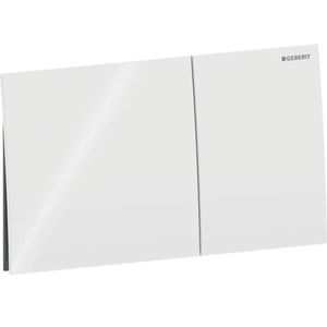 Geberit Geberit Betätigungsplatte Sigma70, aus Glas, für WC, für  Sigma UP, 2-Mengen-Spülung, weiß