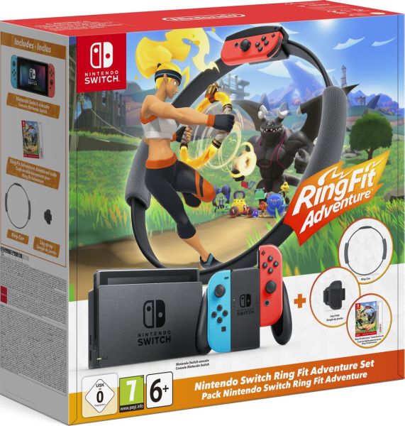 Nintendo Switch Console 2019 Upgrade-Incl. Ring Fit Set (Switch) Gebruikt