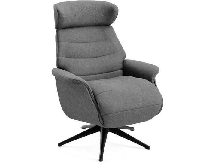 Bequemer Relaxsessel Cam Stoff Matino - 136 Anthracite neigbar B 83 cm T 88 cm H 113 cm - Farbe: Matino - 1036 Anthracite - Material: Stoff/Metall -