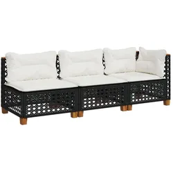 vidaXL, Gartenlounge, Talonar (1x Ecke + 2x Mitte (mit Schnitzerei))