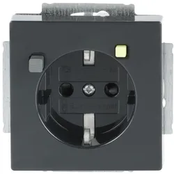 Busch-Jaeger 3120EUCB-81 FI-SCHUKOMAT SCHUKO® Steckdosen-Einsatz Safety+ anthrazit - Plattform 63 mit Fehlerstrom-Schutzschalter 2CKA003116A0667