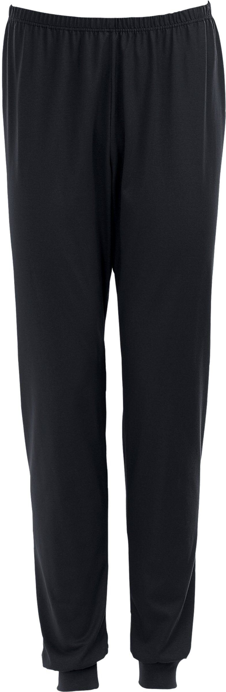 Schlafanzug TRIGEMA "TRIGEMA Schlafanzughose Bündchen", Herren, Gr. 4XL, schwarz, Single Jersey, 100% Baumwolle, Homewear-Sets Schlafanzug