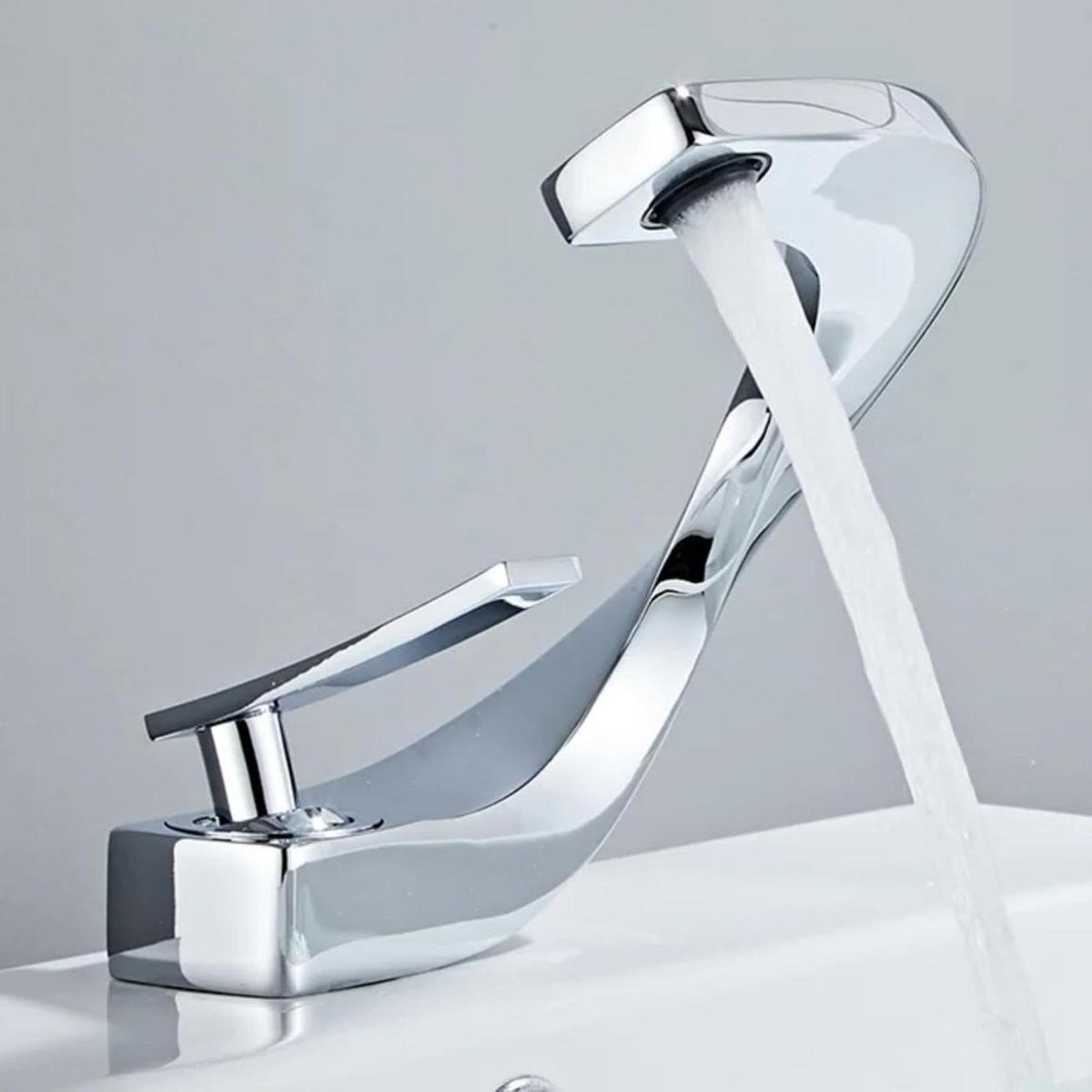 Moderne Mengkraan voor Badkamer of Keuken - Chroom - Single Lever - Messing