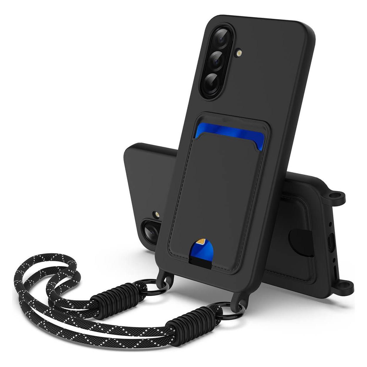 Cover-Discount Galaxy A57 - Silikon Hülle mit Kartenfach & Trageschlaufe (Samsung Galaxy A57) (71258600)