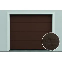 DoorHan Garagentor DIY, W-Line, Woodgrain, RAL 8014 - Sepiabraun