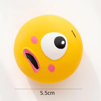 Inspired Finds Squeaky Rubber Dog Ball Chew Toy Bite Resistant Tooth Cleaning Interactive Pet Ball yellow