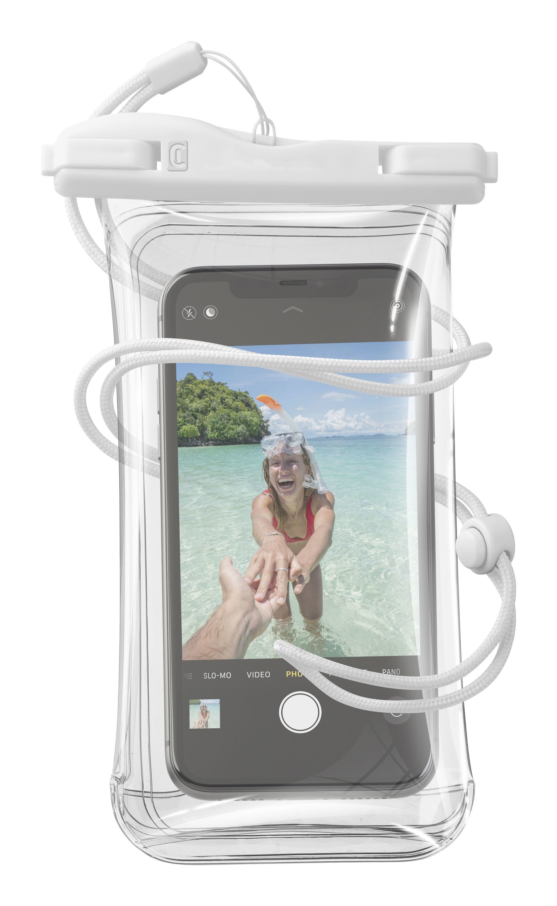 Cellular Line Voyager Beuteltasche für Universal Universal, 80 x 165 mm (Weiß) VOYAGER22W