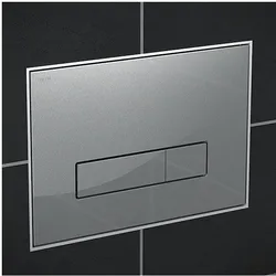 Mepa Orbit Betätigungsplatte 421846 Glas silber, 2-Mengenspülung