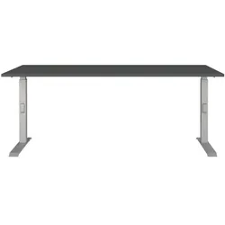 Germania-Werke Schreibtisch höhenverstellbar (manuell) »Downey« 180 cm silber, 180x91x80 cm