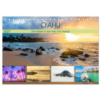 O'ahu - Eine Reise in das Herz von Hawaii (Tischkalender 2027 DIN A5 quer), CALVENDO Monatskalender