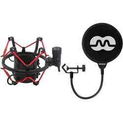 Morele Mozos Mozos Kosz antywibracyjny 48-54MM (SHM2-RED) + Pop filtr mikrofonowy PS-1, Mikrofon Popschutz