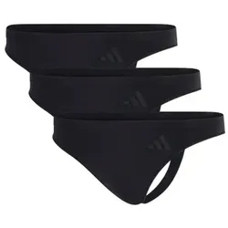 adidas 3P Sport Active Seamless Low Rise Thongs Schwarz Polyamid Medium Damen