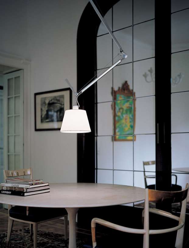 Artemide Tolomeo Decentrata Pendelleuchte (Pergamentschirm Ø 24cm) Pergamentschirm Ø 24cm 0629000A+0372050A