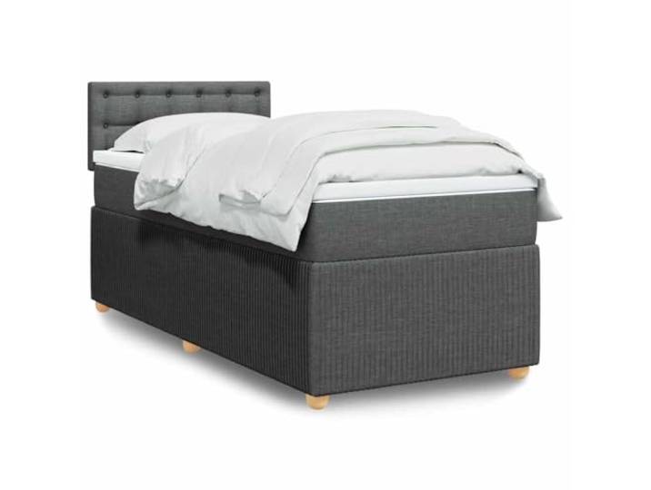 RJPLMFV Lattenrost mit Matratze, Dunkelgrau, 100 x 200 cm Weiches Polyestergewebe, individuelle Taschenfedern, abnehmbarer Bezug, optimaler Komfort