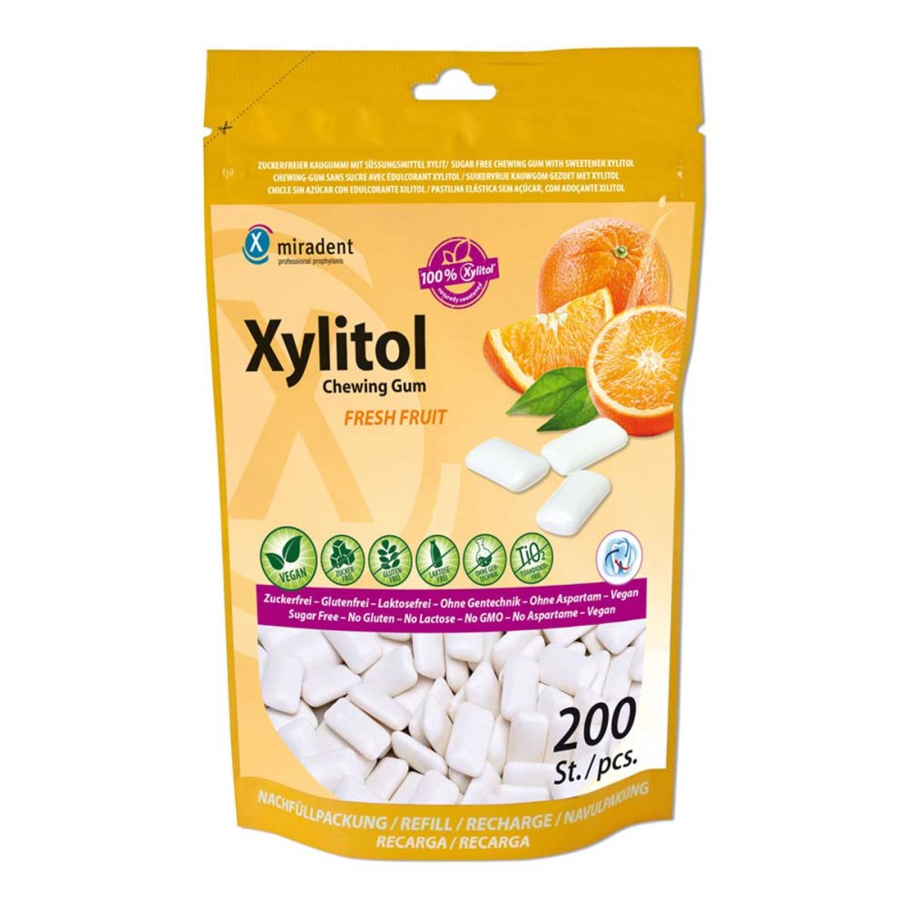 Hager Pharma GmbH Miradent Xylitol Zahnpflegekaugummi Fresh Fruit Refill 16239513