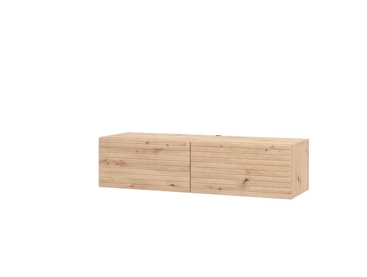 TV-Board HOME AFFAIRE Royan, TV-Bank, TV-Schrank, Wandmontage , braun (eichefarben), B:128cm H:32cm T:42cm, Sideboards, TV-Board, in verschiedenen Breiten 128/154/192 cm, Push-to-Open, FSC