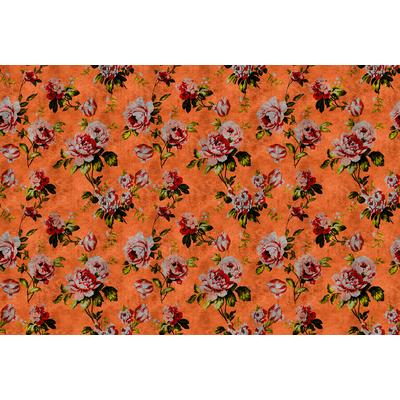Fototapete LIVING WALLS "Walls by Patel Wild Roses 2", gelb (orange), B:4m L:2,7m, Vlies, Tapeten, Vlies, Wand, Schräge