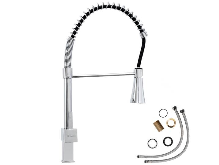 Robinet de cuisine avec douchette intégrée LED - gris