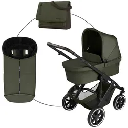 ABC Design Kombikinderwagen Salsa 5 Air inkl. Wickeltasche und Fußsack, gruen