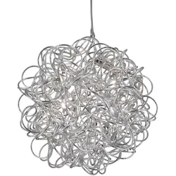 7W Scribble, 6Flammiger LED Pendelleuchte, Diamantgeschnittenes Aluminium plattiert