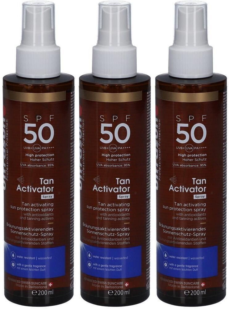 Ultrasun Tan Activator Spray SPF 50 x3 3x200 ml Gel