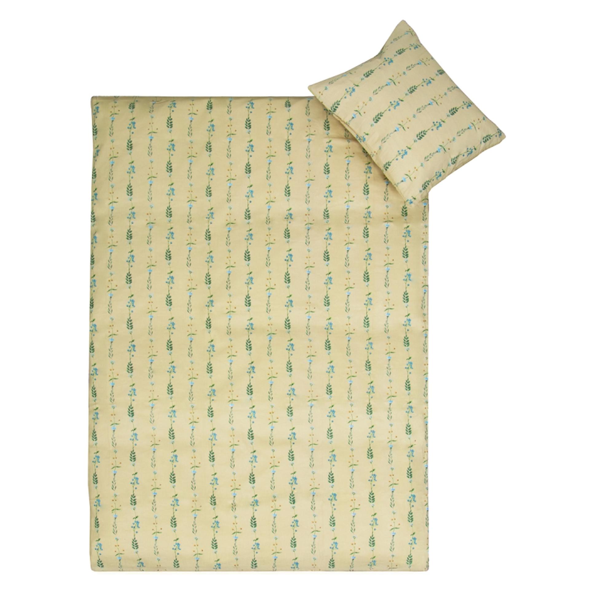 By Mats Bed Linen Baby Size 70 x 100 cm - Flower Stripe (MAT114) (100 x 70 cm, 45 x 40 cm) (MAT114)