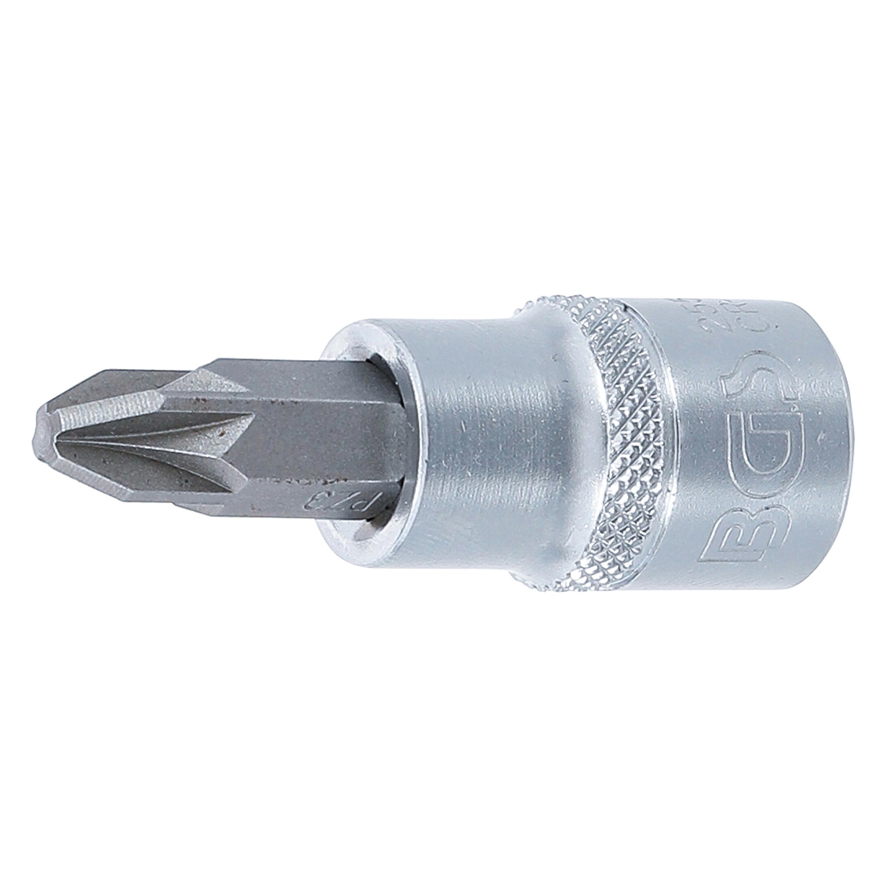 BGS Bit-Einsatz Antrieb Innenvierkant 10 mm (3/8") Kreuzschlitz PZ3 (Innenvierkant) (2552)