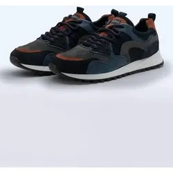 engbers Herren Sneaker aus Wildleder-Mesh-Mix Blau regular uni - 41