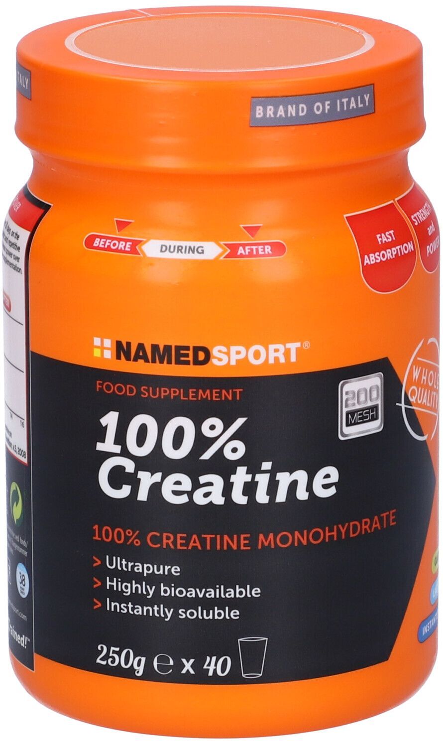 NAMEDSPORT Srl Named Sport - 100% Creatine 250g - Integratore di creatina per aumentare la performance atletica