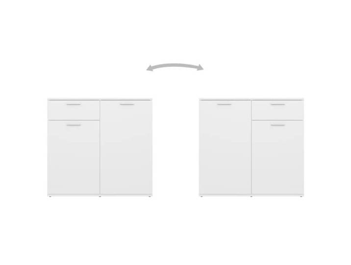 Buffet Blanc 80x36x75 cm Aggloméré_2 ans garantie_33889